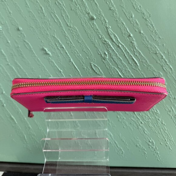 Kate Spade Pink Leather Wallet with Black Bow - Picture 4 of 6